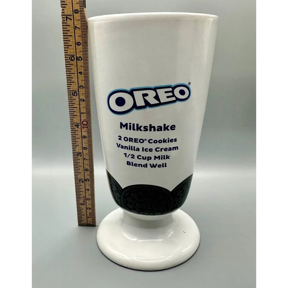 1990 Set of 2 Ceramic Oreo‎ Collectible Ice Cream Milkshake/Malt/Sundae Mugs